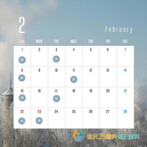 ２月休診日